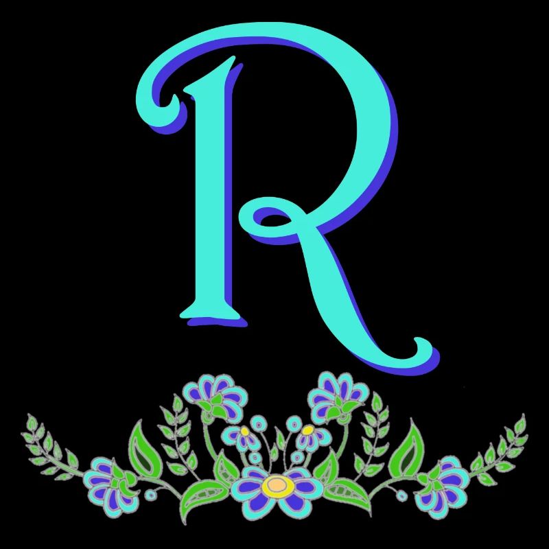 fleur bleu r