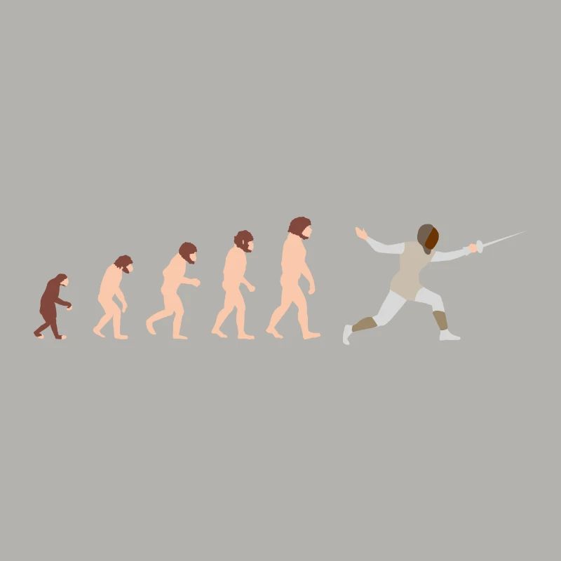 Evolution fencing Funny gift idea