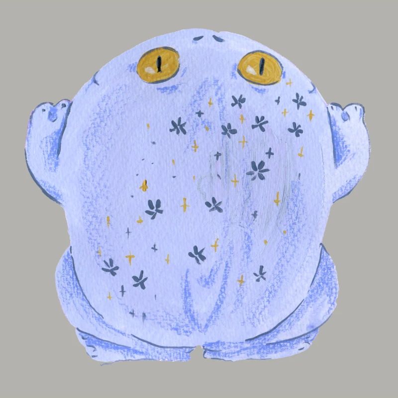 Frog toad in pastel