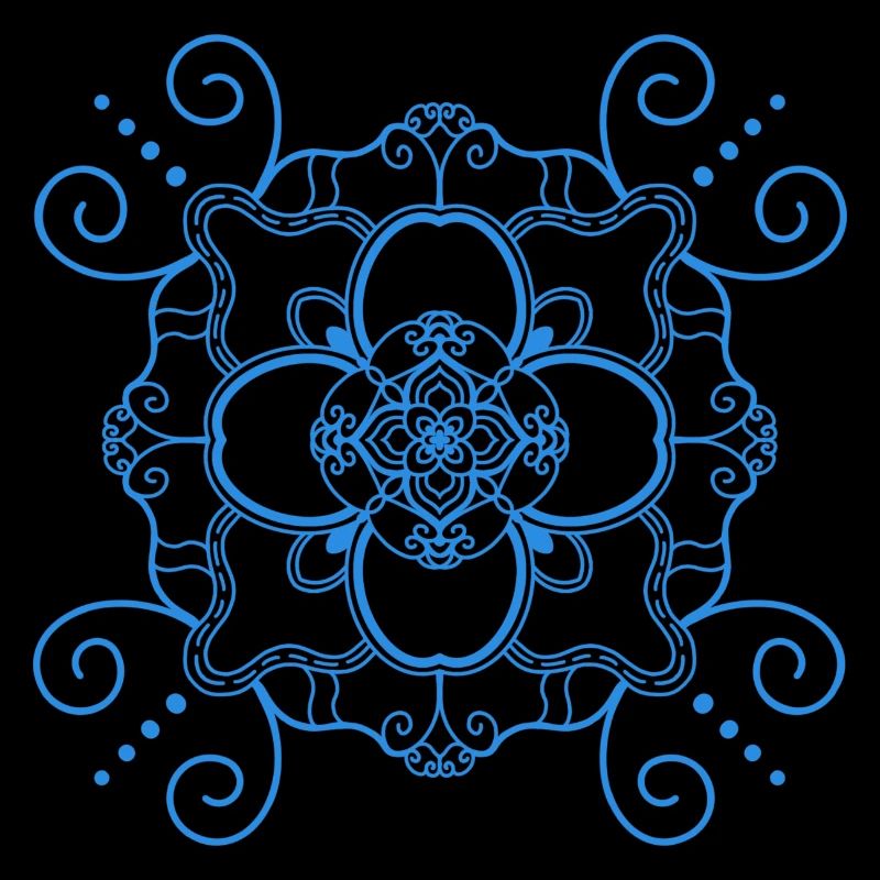 Mandala style - Blue