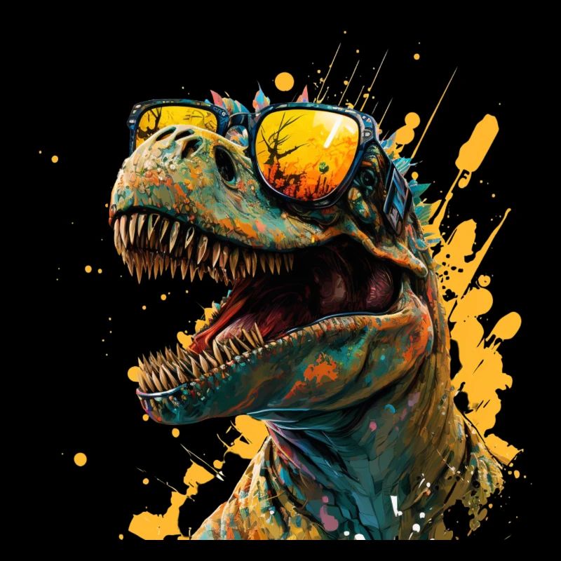 cooler Dinosaurier mit Sonnenbrille
