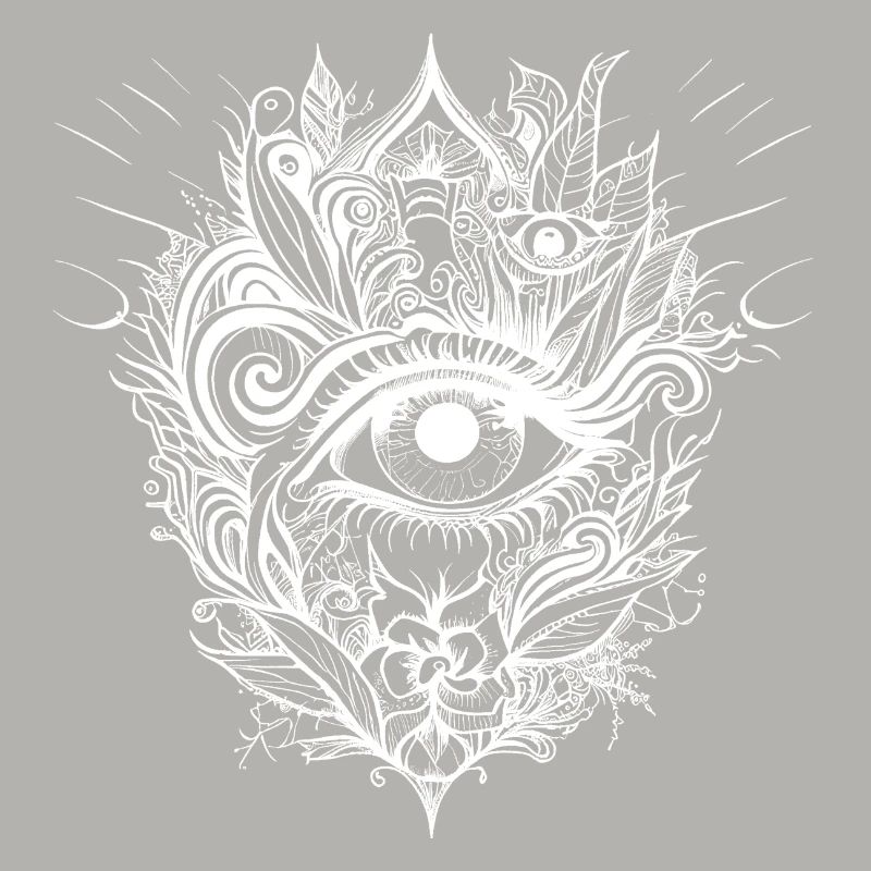 Psychedelic eye with trippy patterns