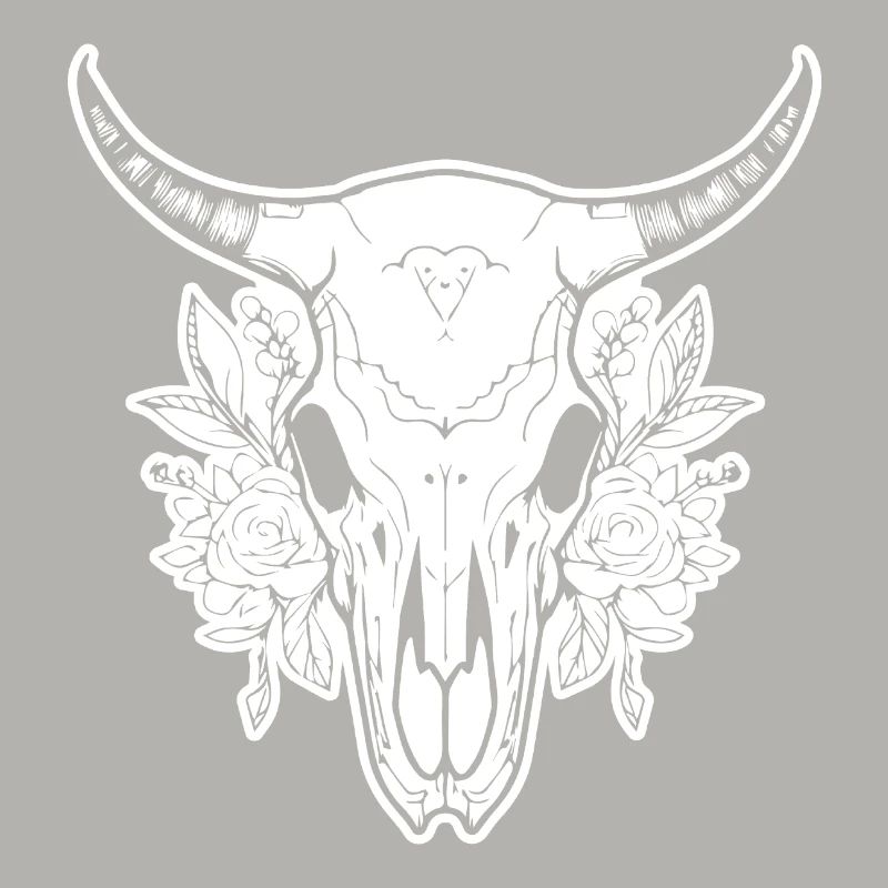 Kuh Schädel Boho