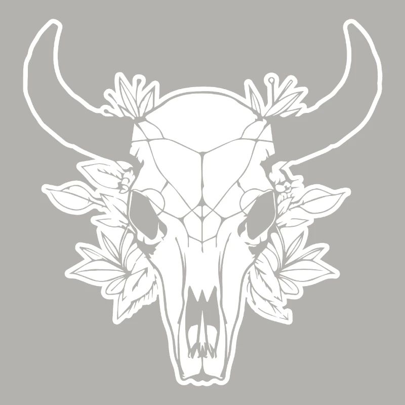 Crâne de vache Boho