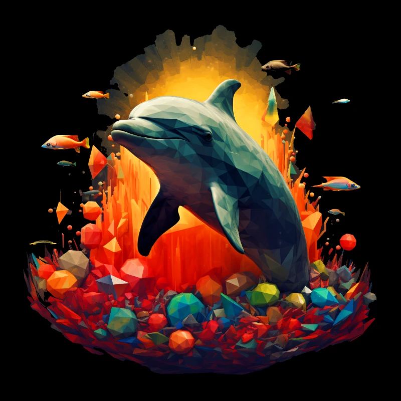 Le dauphin saute hors de son élément