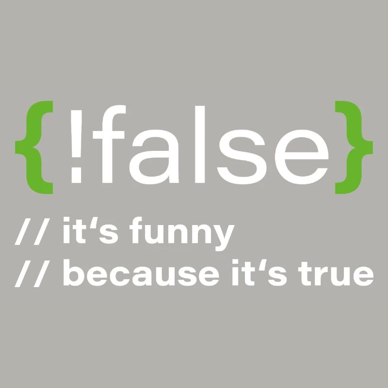 false – Lustiger Programmierer Spruch