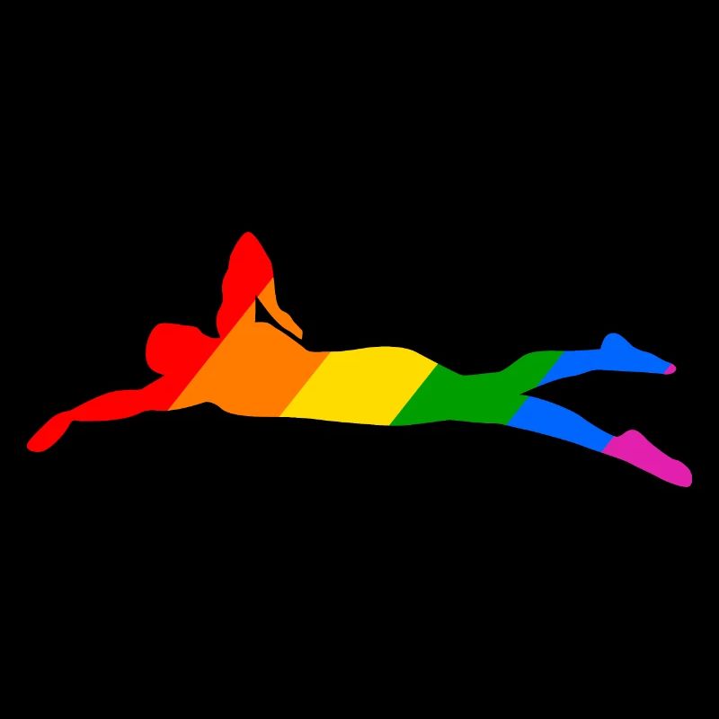 Nageur arc-en-ciel