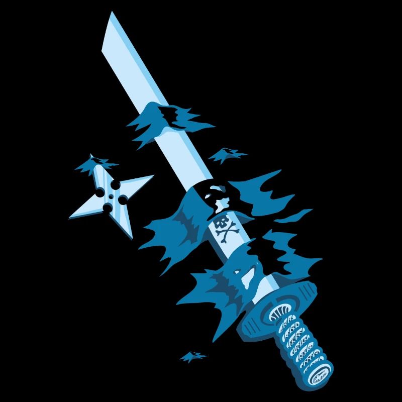 Samurai japan sword motif
