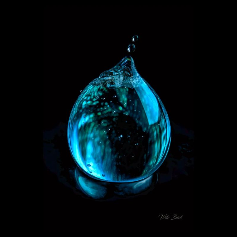 Tropfen cyan 5