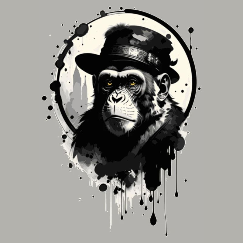 Monkey with hat