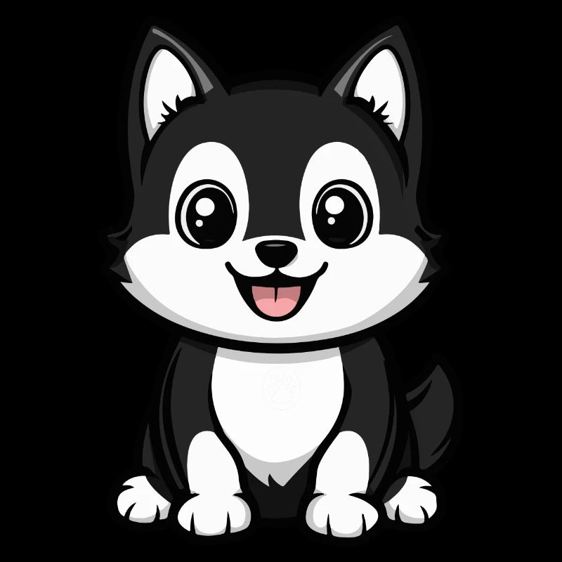 Husky Dog Comic Cute