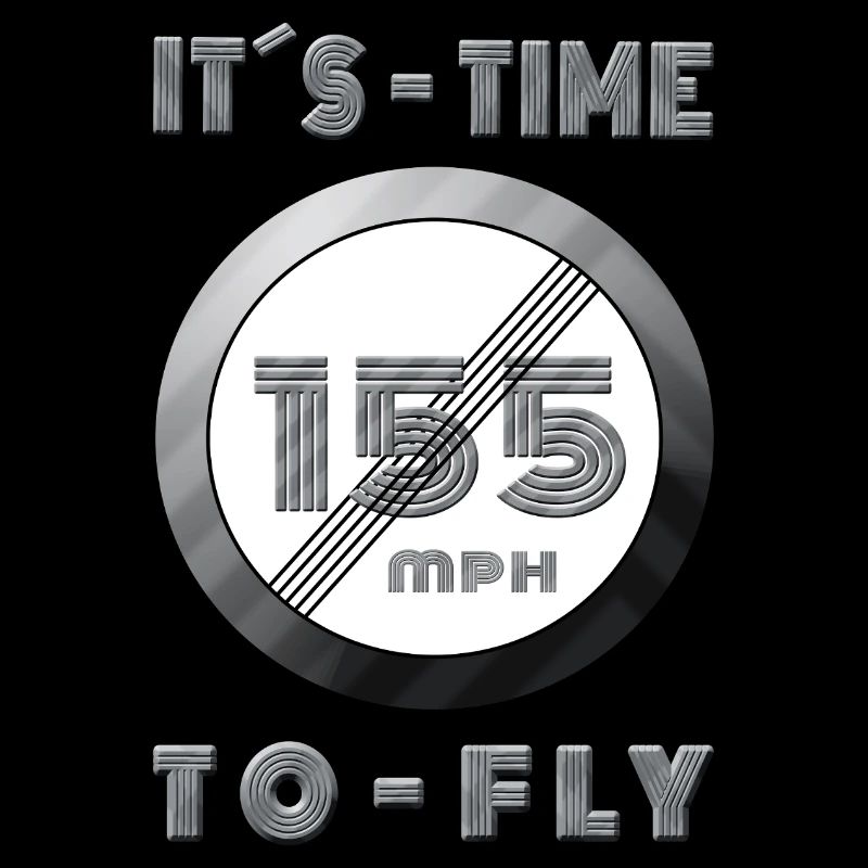 Zeit läuft 155 mph Retro Design