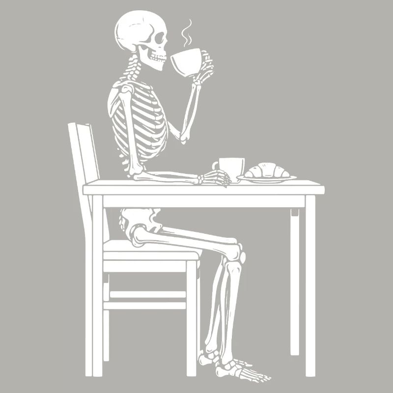 Skelett-Kaffeepause