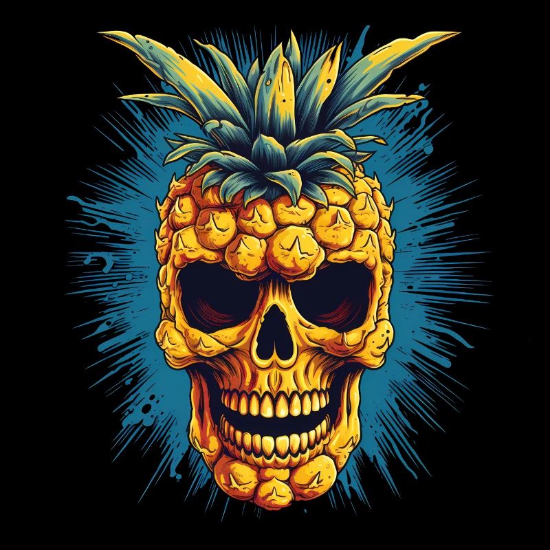 Horror Skull Pineapple - Happy Halloween