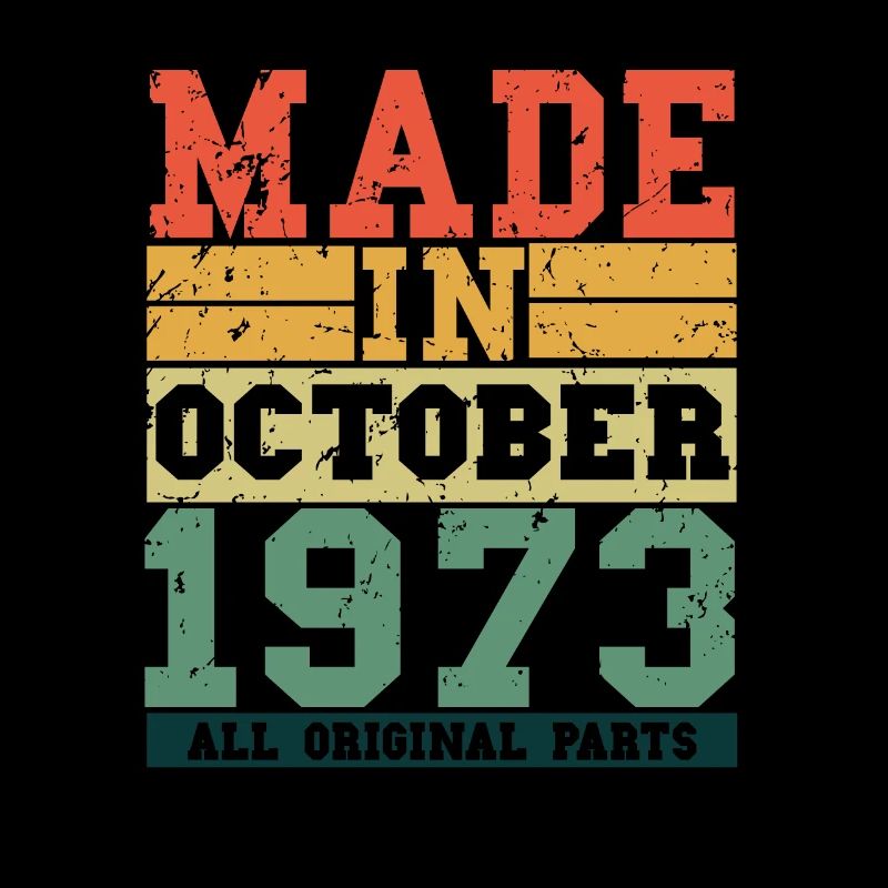 1973 Anniversaire octobre sort vintage