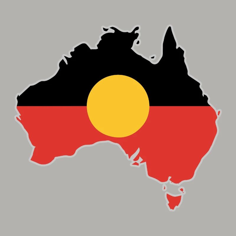 Drapeau aborigène Australie Carte idée cadeau