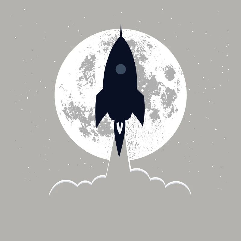 Silhouette Rakete hebt ab