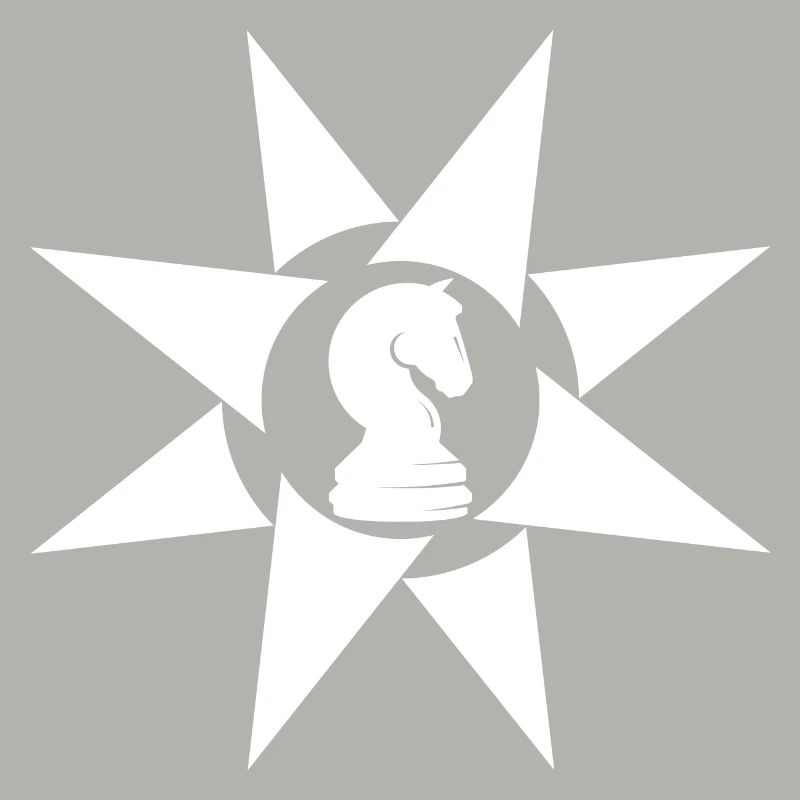 Schach Springer Springerrad weiß