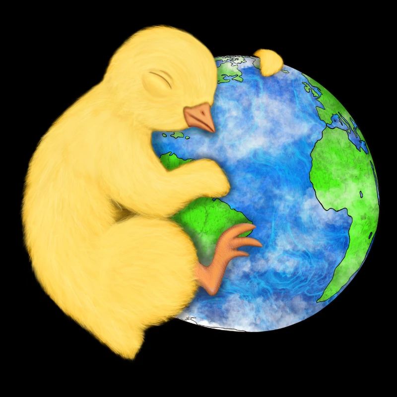 Erde und Huhn