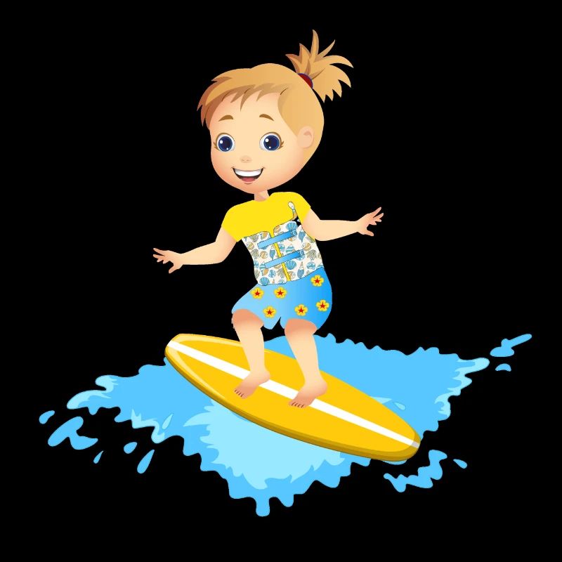 Surferin mit Korsett