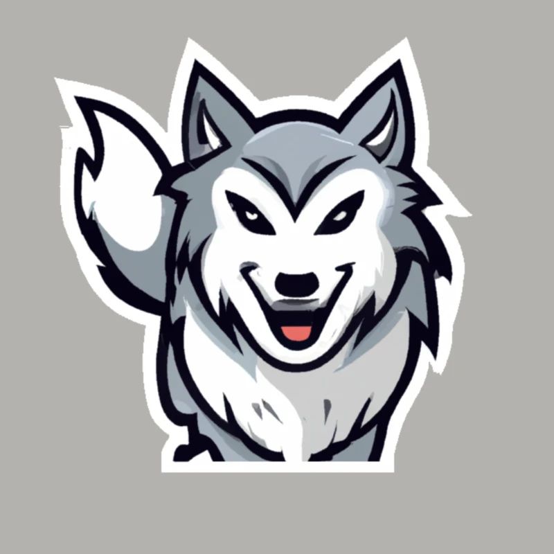 Wolf logo design, young and trendy.