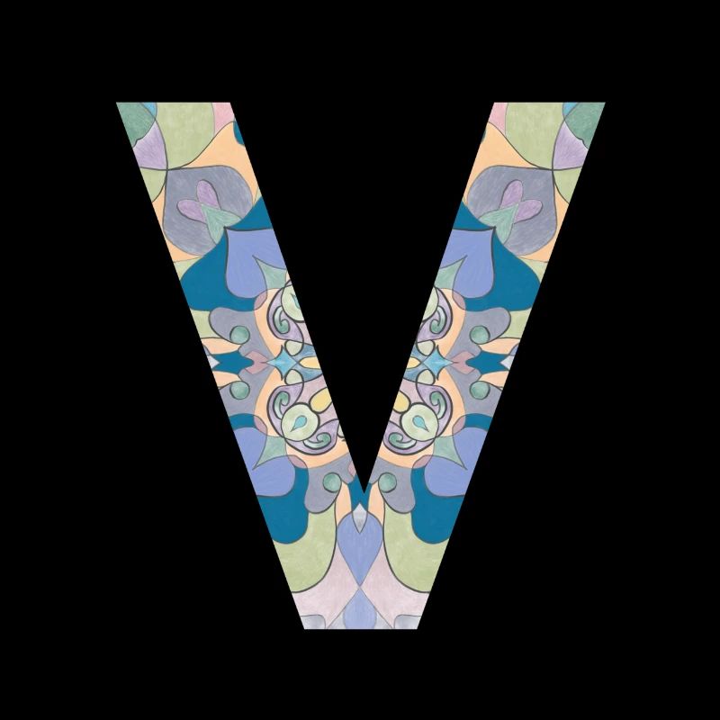 Buchstabe V im Mandala