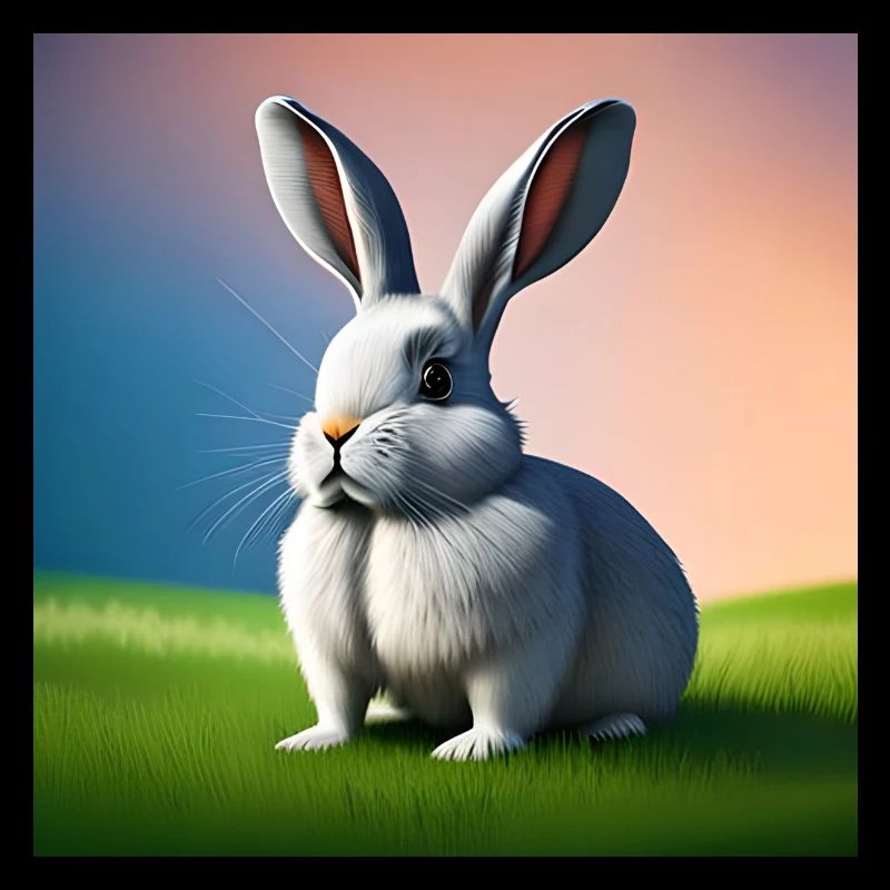 Lapin au coucher du soleil