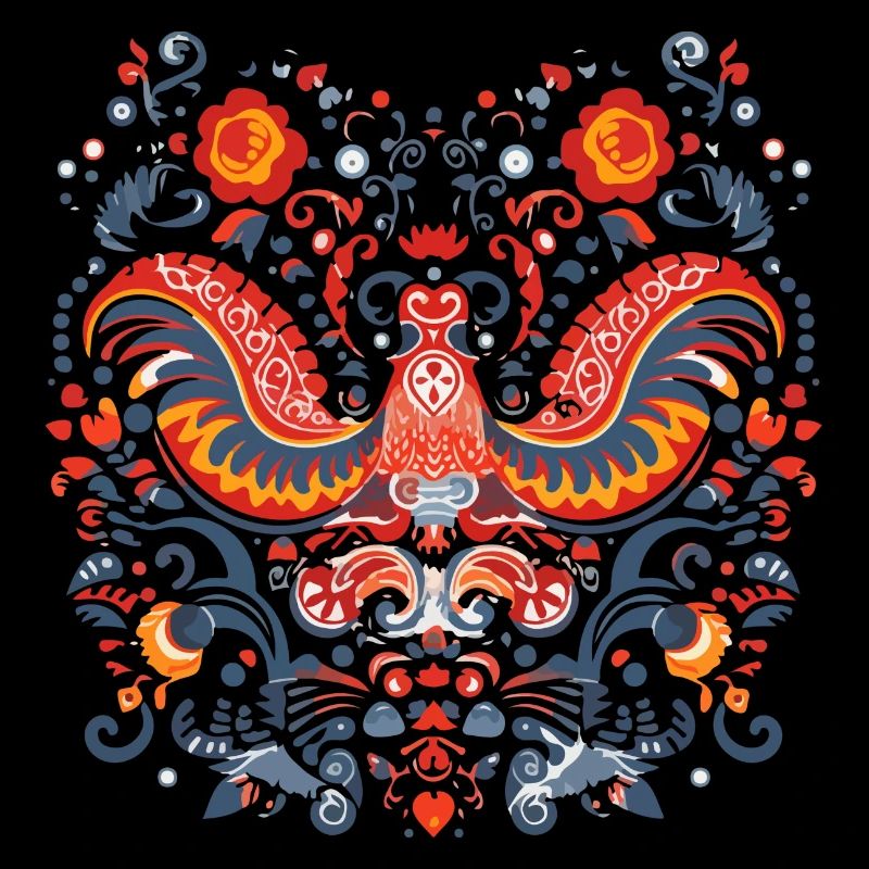 Der Vintage-Drache-Phönix