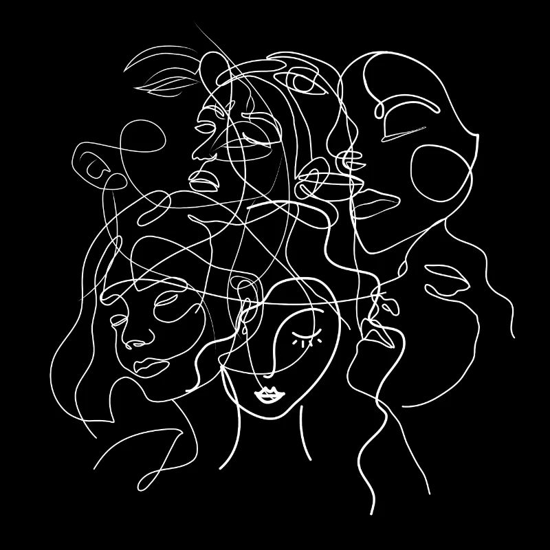 Face line black