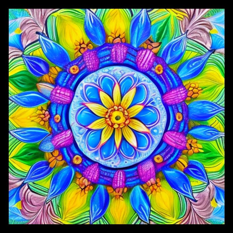 Botanical Mandala Ölgemälde