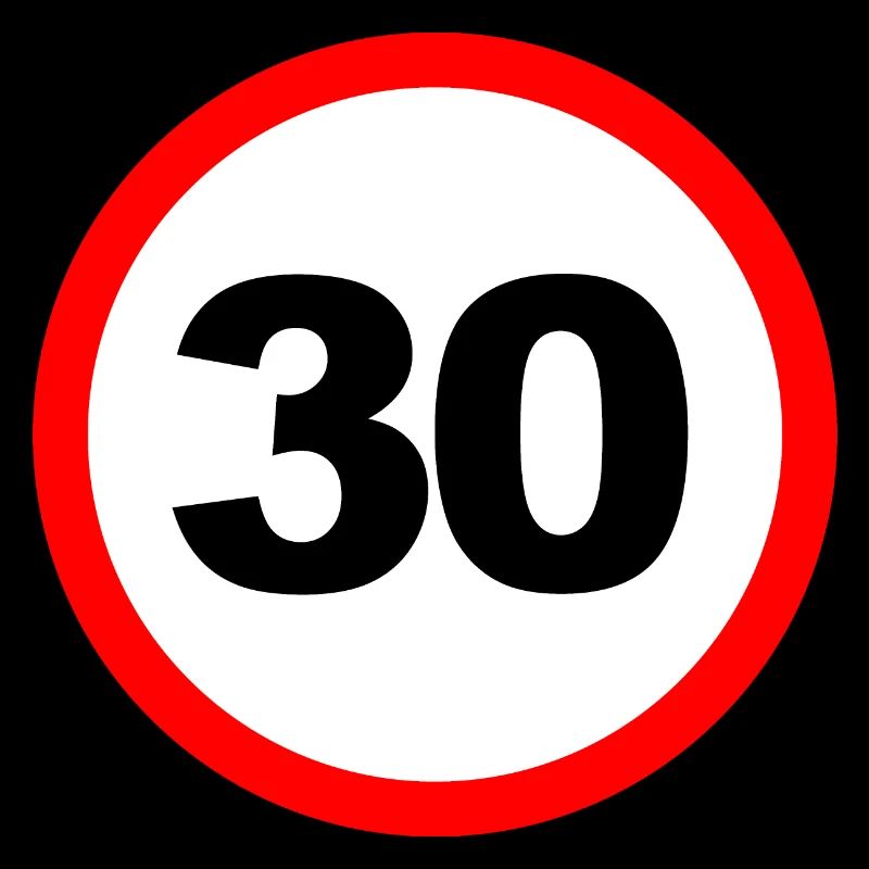 30/ Geschwindigkeit Design/ Schild Design