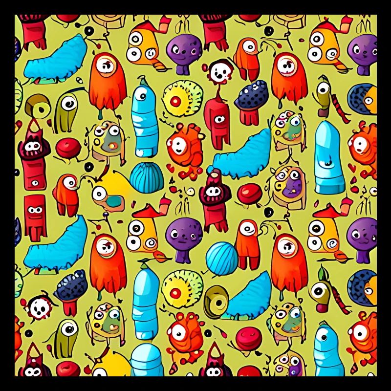 Happy Monsters Pattern