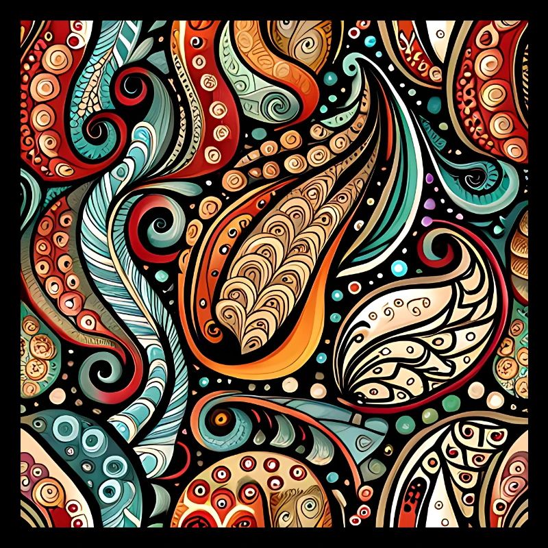 Zentangle-Paisley-Muster