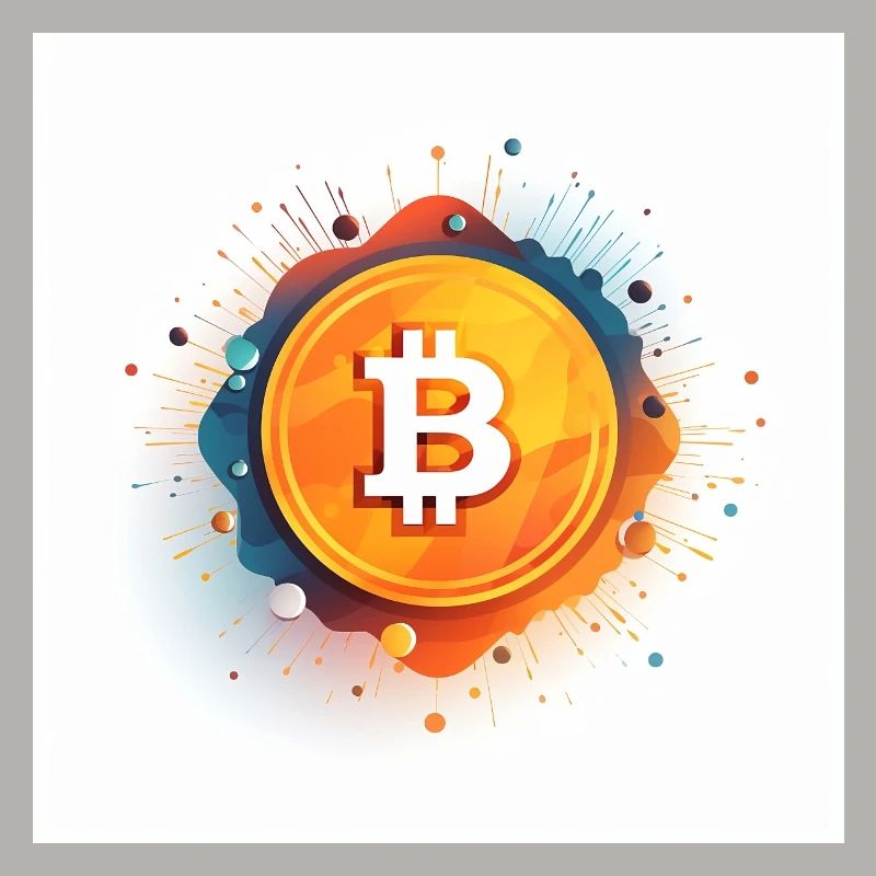 bitcoin logo design minimalistic white background