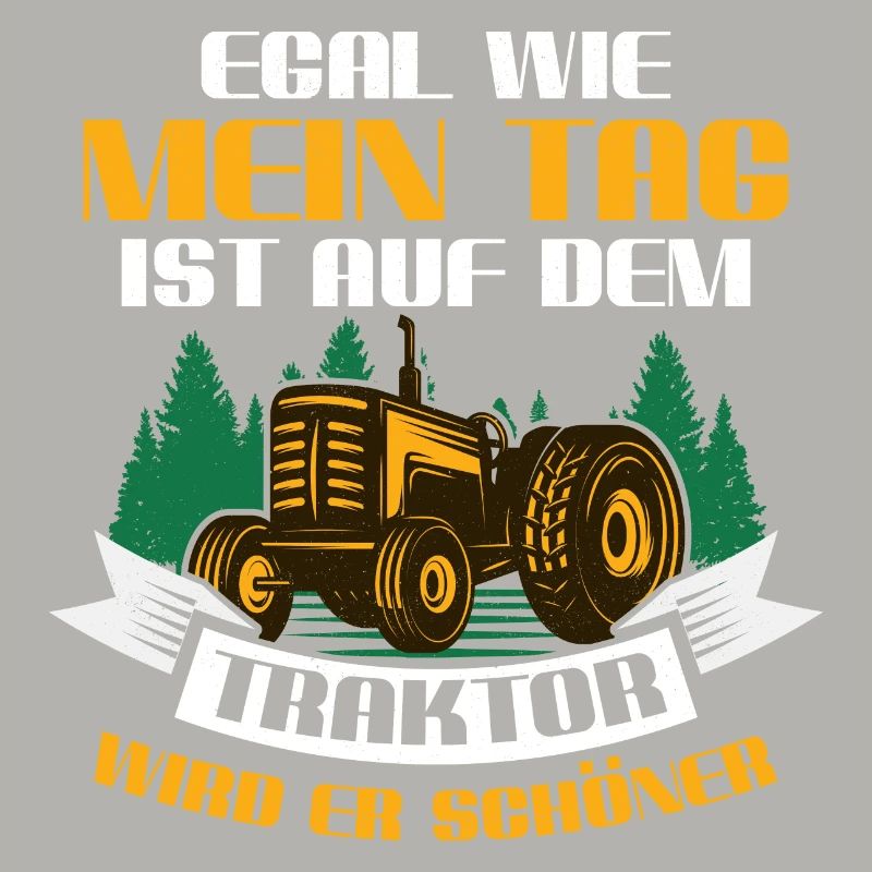 Auf dem Traktor wird er schöner Trecker Bauer