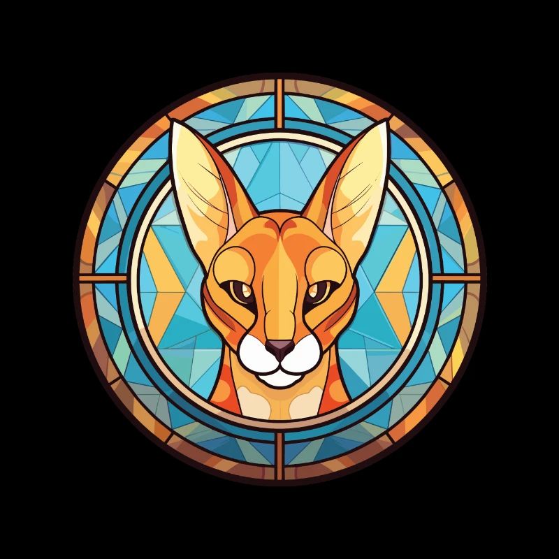 Serval chat aquarelle colorée illustration animale