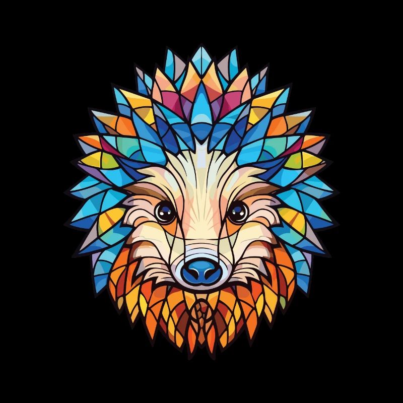 Hérisson aquarelle colorée Illustration animale