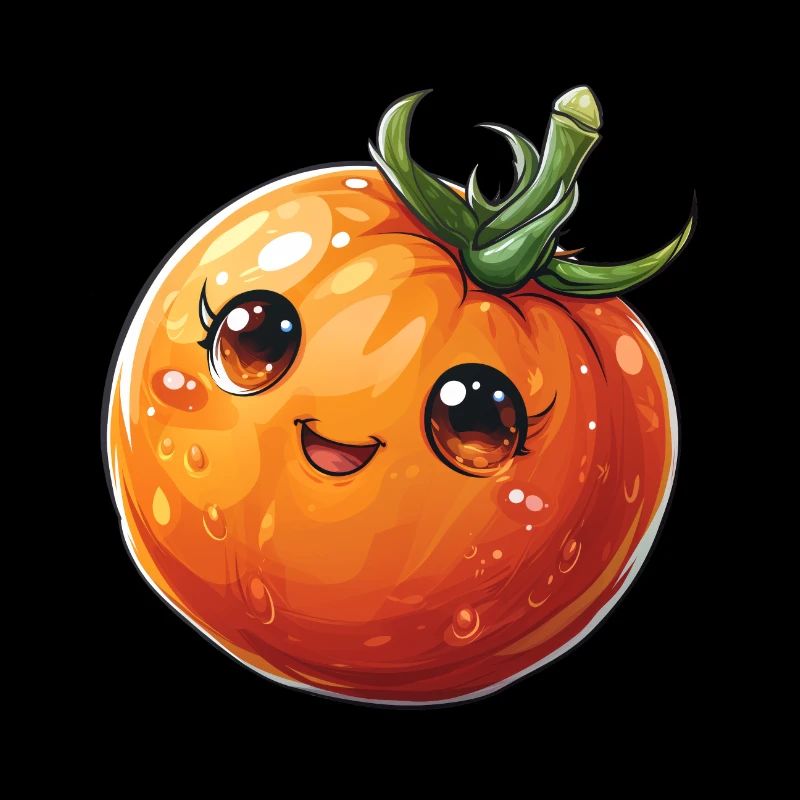 Tomato happy comic style