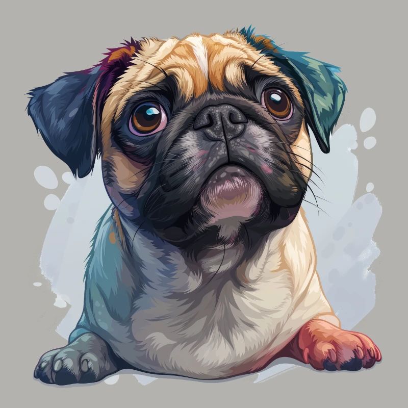 Niedlicher kleiner Mops