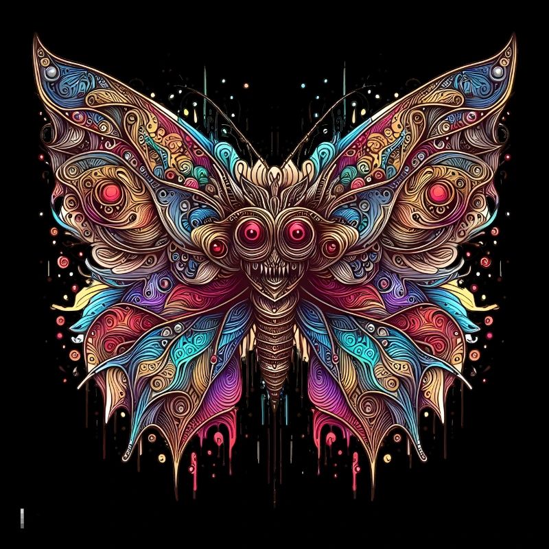 Düsterer Schmetterling mit Totenkopf