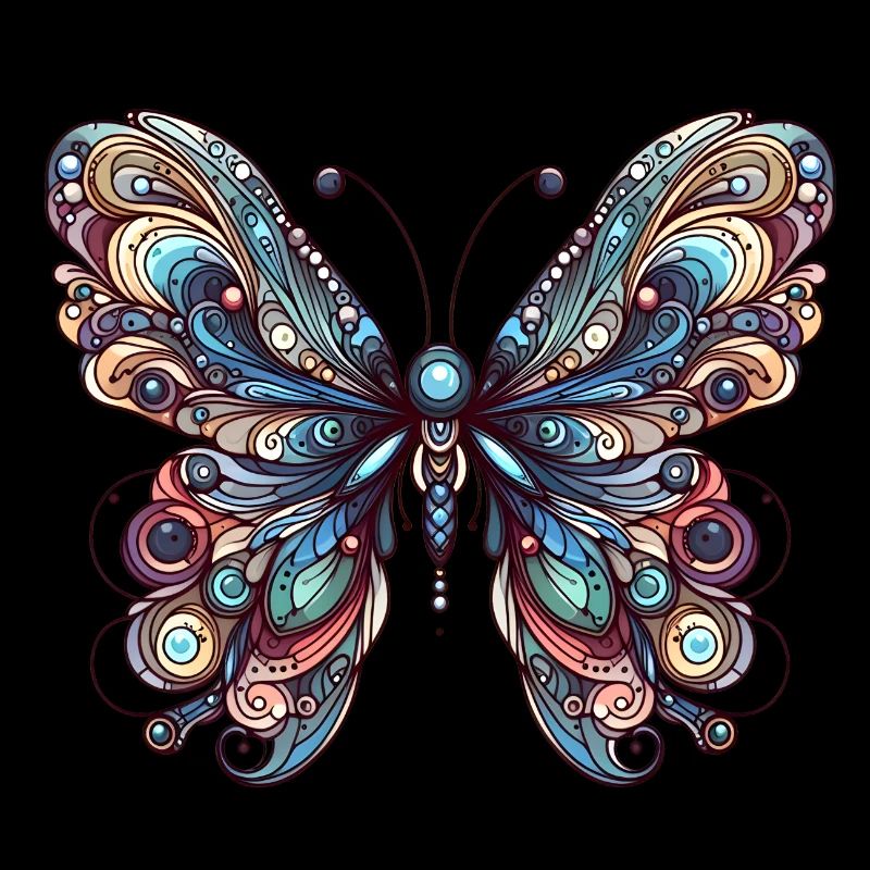 Schauriger Schmetterling mit Totenkopf