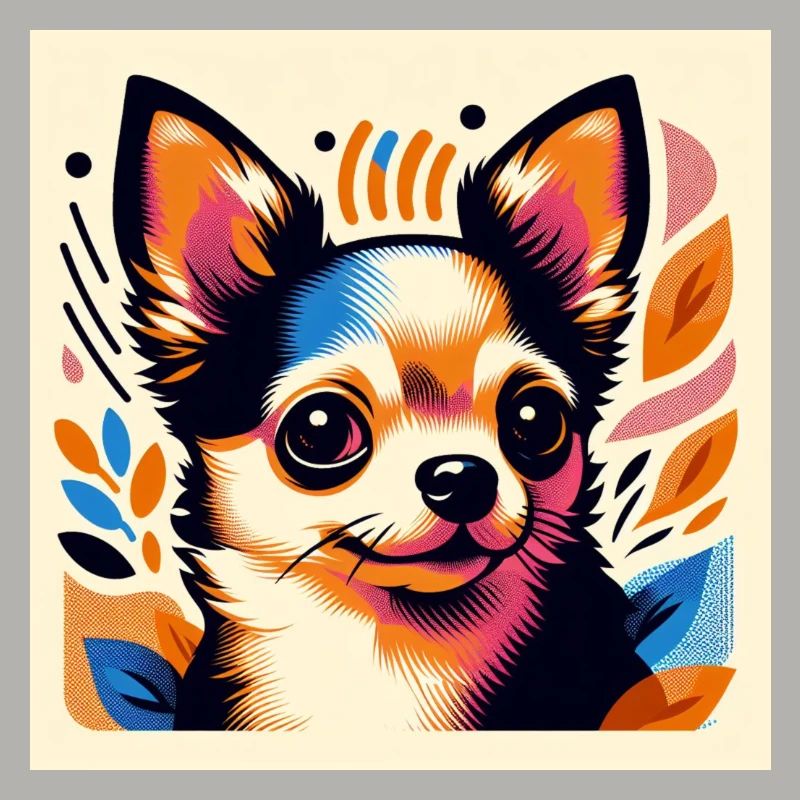 Chihuahua Risographie Vektorstyle 2