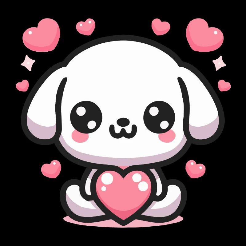 Coeur de chien chiot mignon