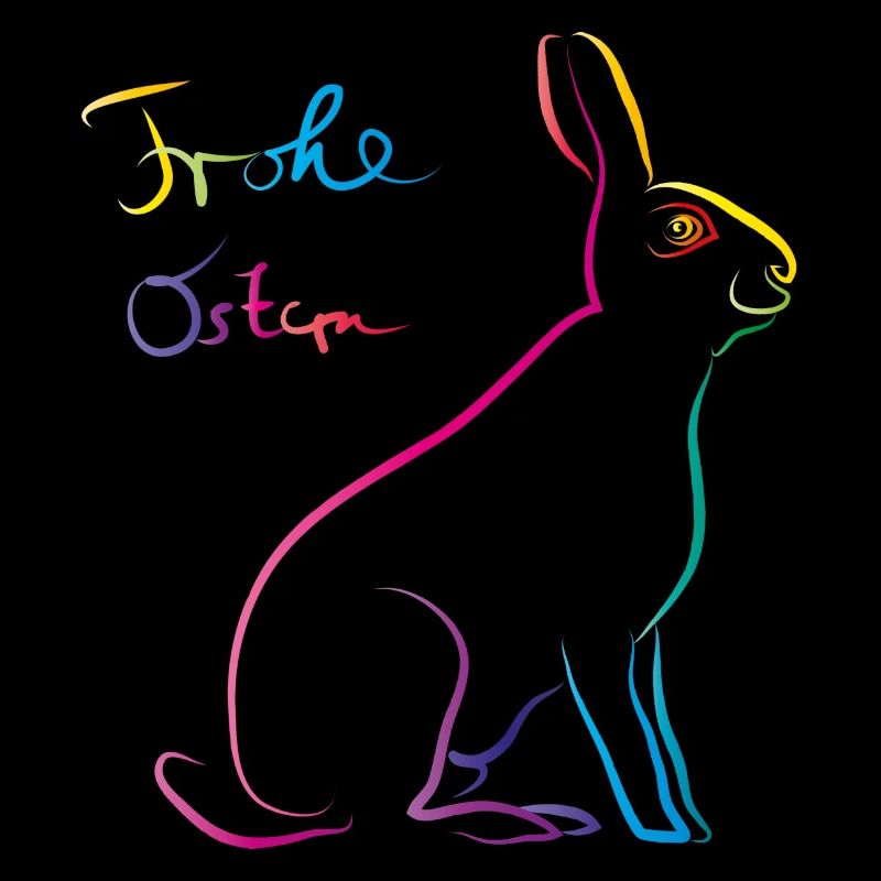 frohe ostern osterhase bunt