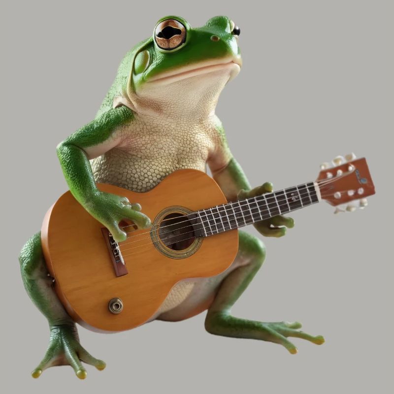 Frog Toad Musician Guitar