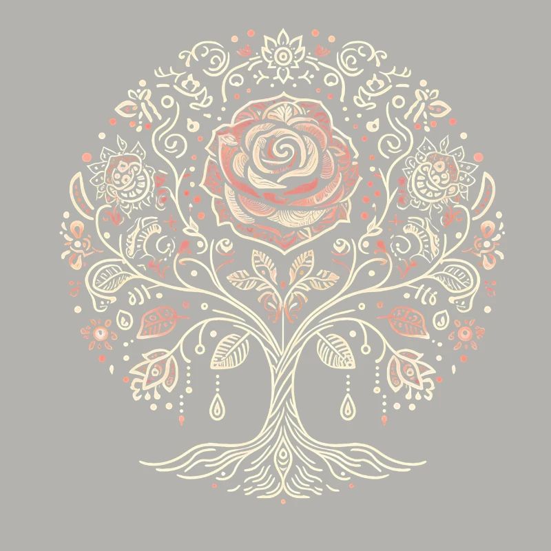 Lebensbaum-Rose Boho