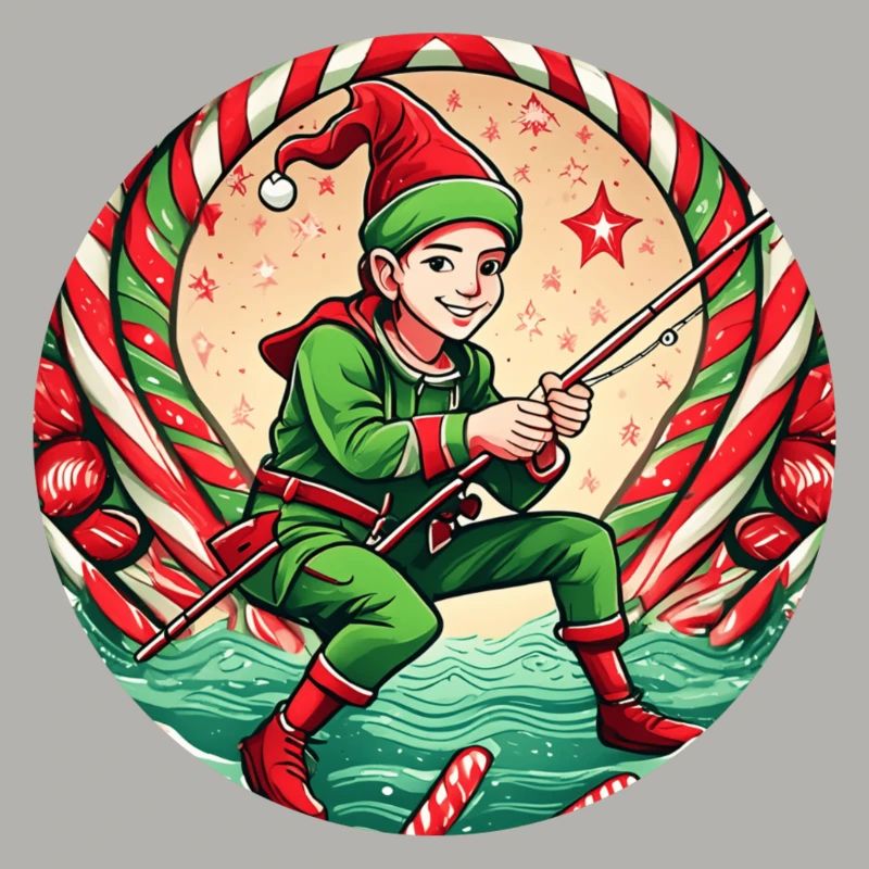Pêche aux elfes de Noël