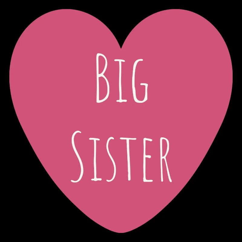 Große Schwester | Rosa Herz | Mädchen Geschenk