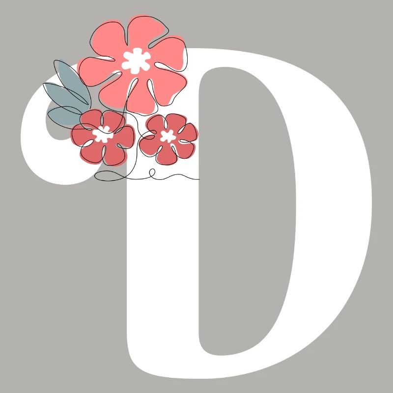 Minimalistischer Blumenbrief