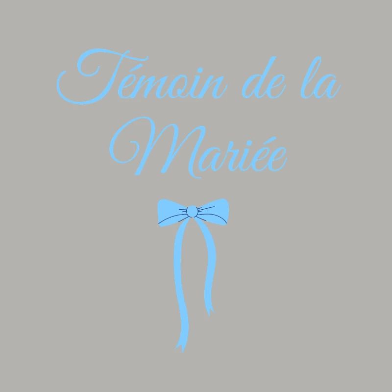 Témoin de la mariée noeud bleu